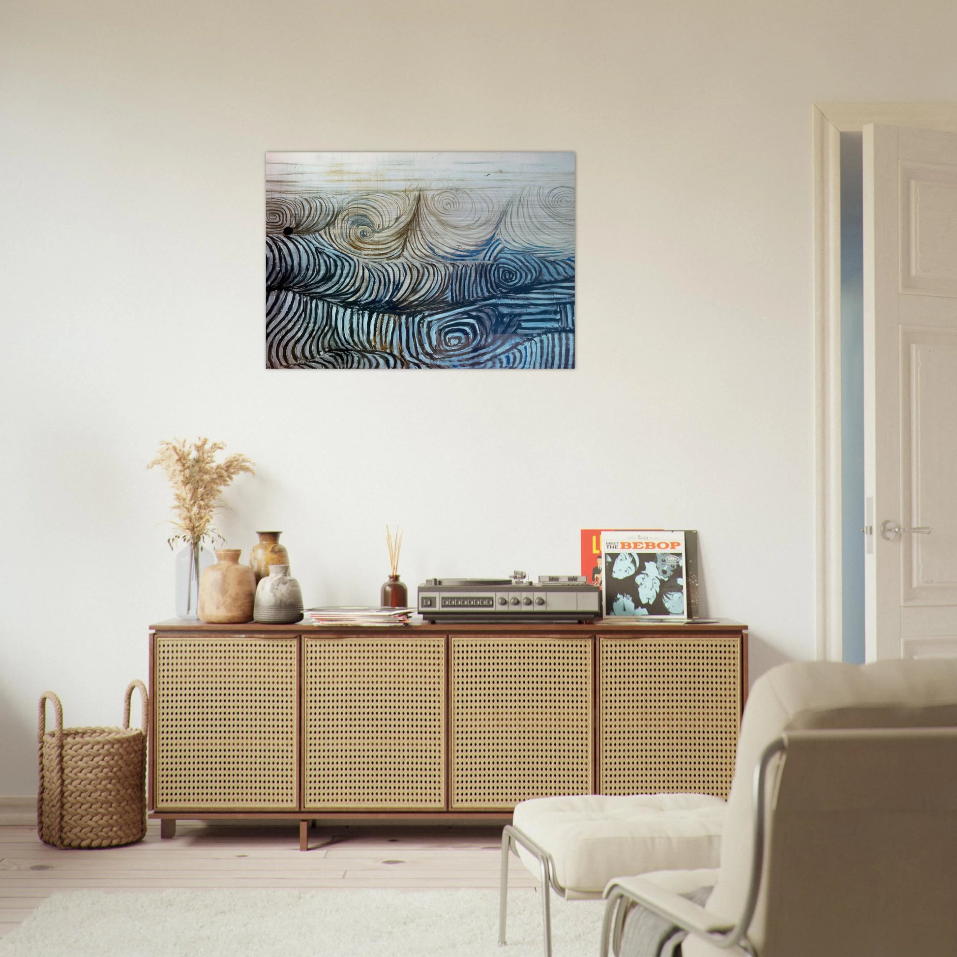 The Wave - 1950 - Victor Pasmore Brushed Aluminum Print - 70x100 cm / 28x40 inches | Victor Pasmore Aluminum Print | Victor Pasmore Prints