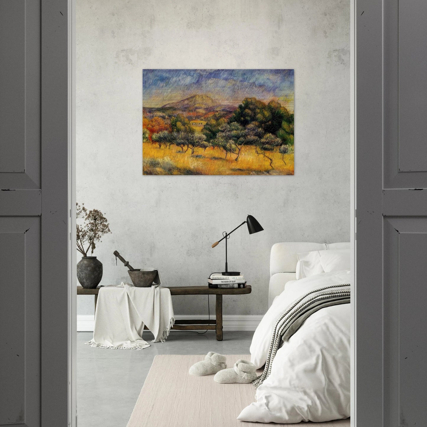 Mount Sainte Victoire - Pierre-Auguste Renoir Brushed Aluminum Print - 70x100 cm / 28x40 inches | Pierre-Auguste Renoir Aluminum Print | Pierre-Auguste Renoir Prints