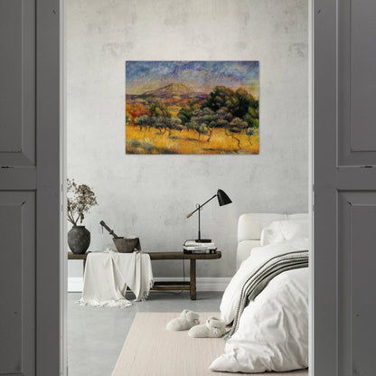 Mount Sainte Victoire - Pierre-Auguste Renoir Brushed Aluminum Print - 70x100 cm / 28x40 inches | Pierre-Auguste Renoir Aluminum Print | Pierre-Auguste Renoir Prints
