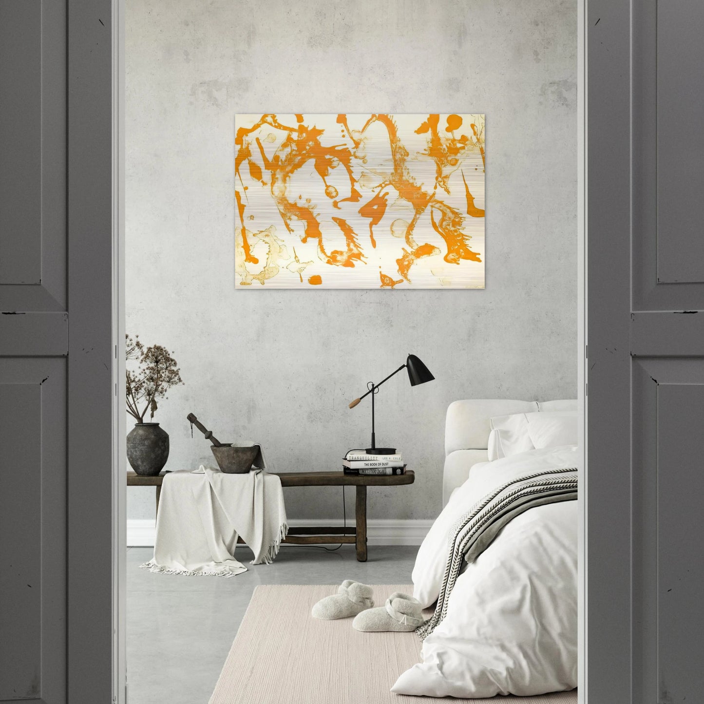 Gold Stone - Lee Krasner Brushed Aluminum Print - 70x100 cm / 28x40 inches | Lee Krasner Aluminum Print | Lee Krasner Prints