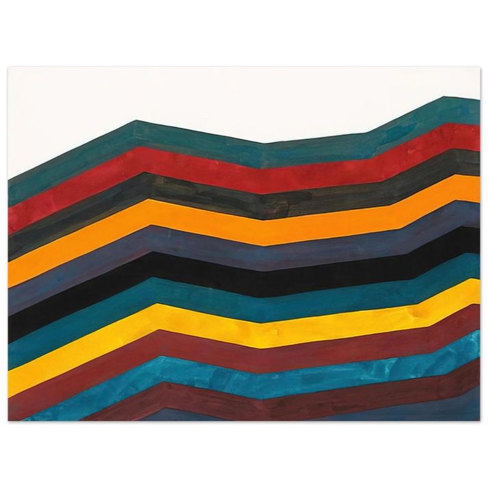 Sol LeWitt - Irregular Horizontal Bands of Equal Width Starting at Bottom  75x100 cm / 30x40inches Fine Art Poster
