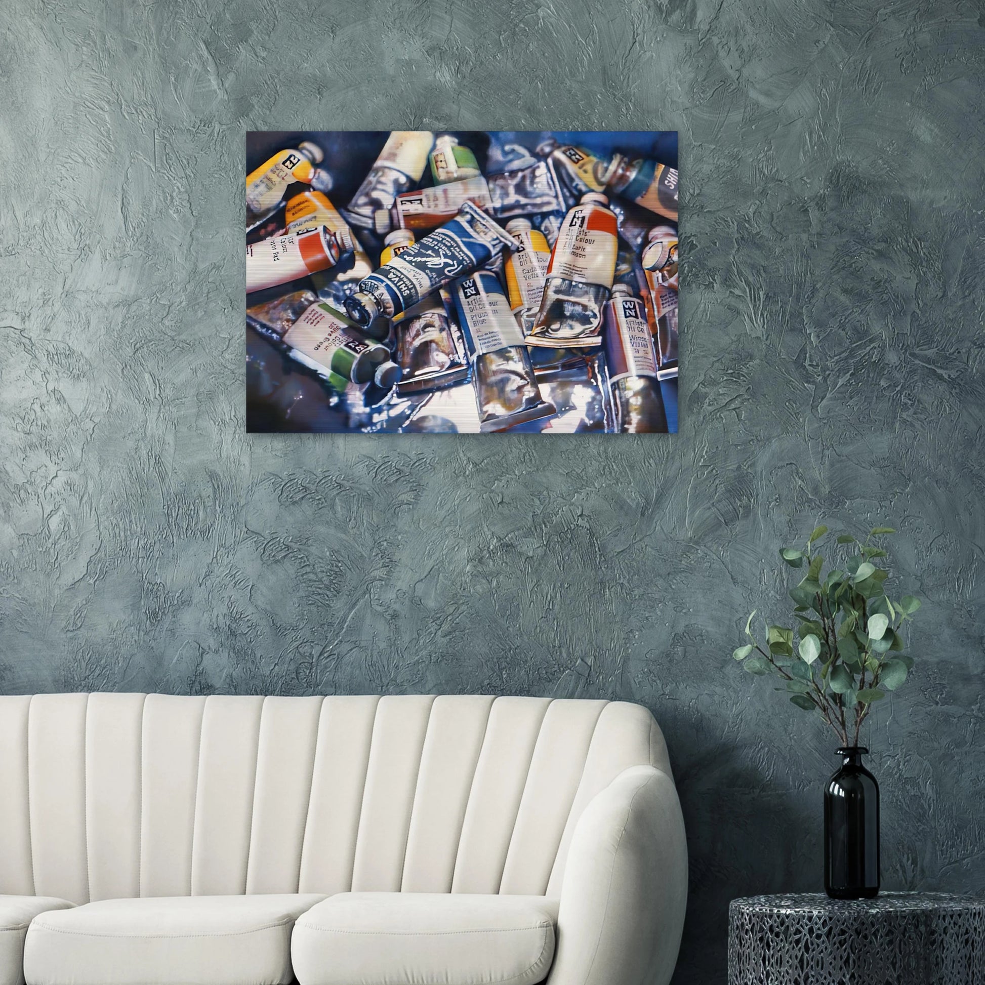 SHIVA BLUE 1973 - Audrey Flack Brushed Aluminum Print - 70x100 cm / 28x40 inches | Audrey Flack Aluminum Print | Audrey Flack Prints