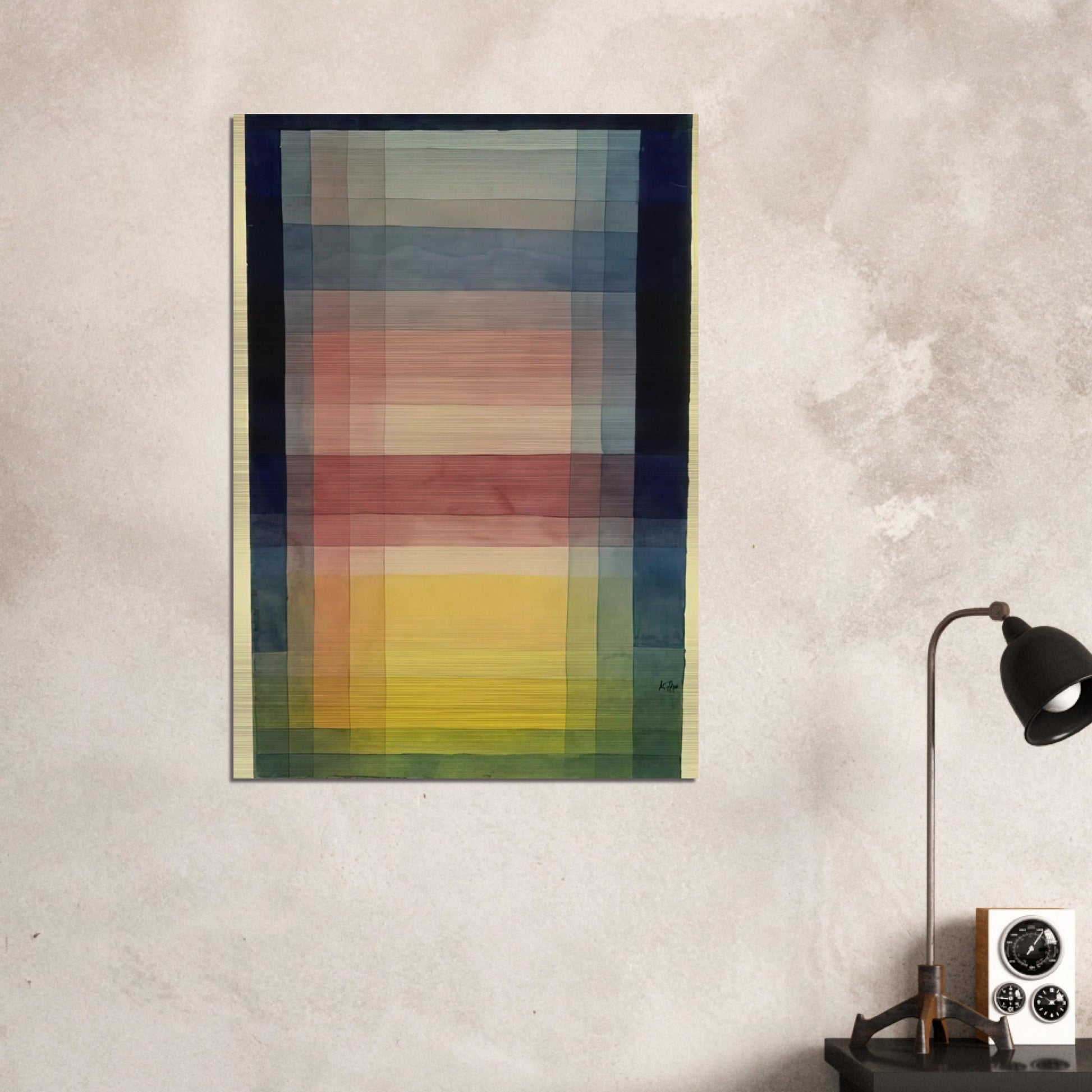ARCHITECTURE OF THE PLAIN 1923 - Paul Klee Brushed Aluminum Print - 70x100 cm / 28x40 inches | Paul Klee Aluminum Print | Paul Klee Prints