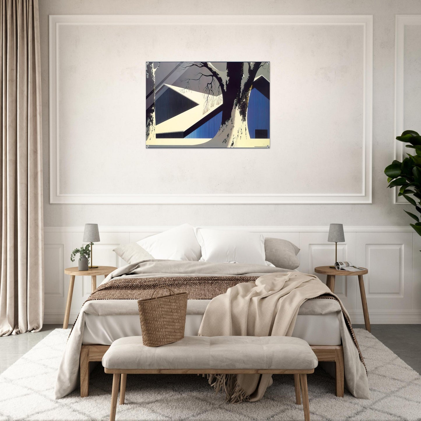 Winter Quiet - Eyvind Earle Acrylic Print - 70x100 cm / 28x40″ inches