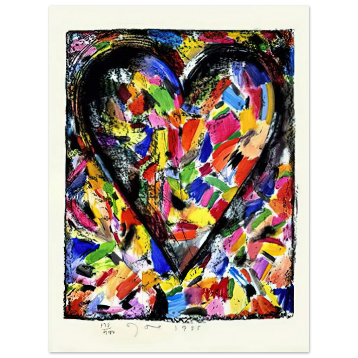Jim Dine - CONFETTI HEART 1985  75x100 cm / 30x40inches Fine Art Poster