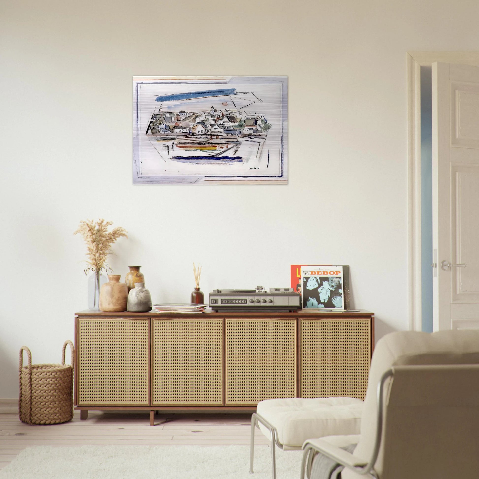 Stonington Maine - 1923 - John Marin Brushed Aluminum Print - 70x100 cm / 28x40 inches | John Marin Aluminum Print | John Marin Prints