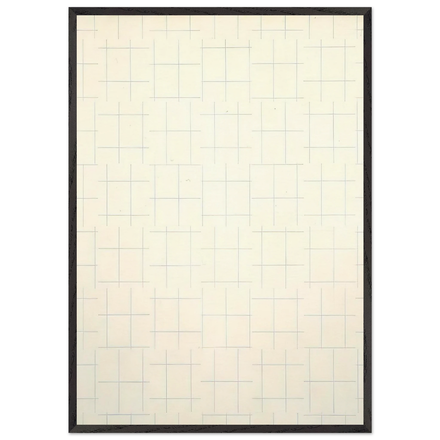 Two Warps and Wefts of Short Lines 0 90 - 1956 - Francois Morellet 70x100 cm / 28x40 inches Framed Art Print – Black Wooden Frame