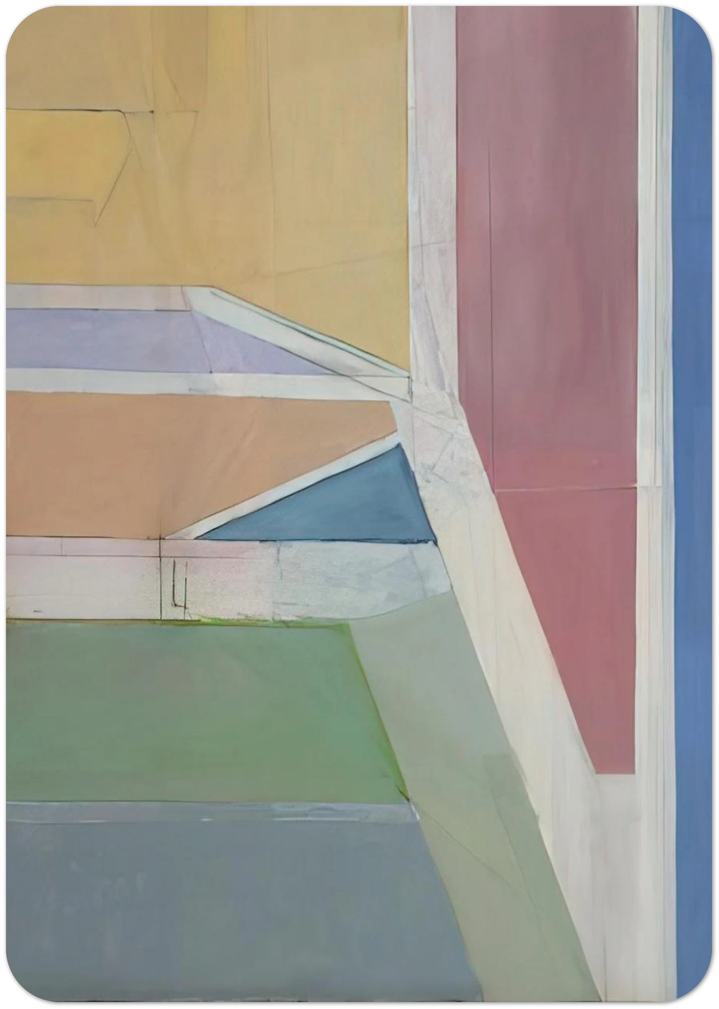 Ocean Park #27 By Richard Diebenkorn Pack of 10 Post Cards | Richard Diebenkorn Post Cards | A6 (10.5 x 14.8 cm) - 4.1 x 5.8 inches