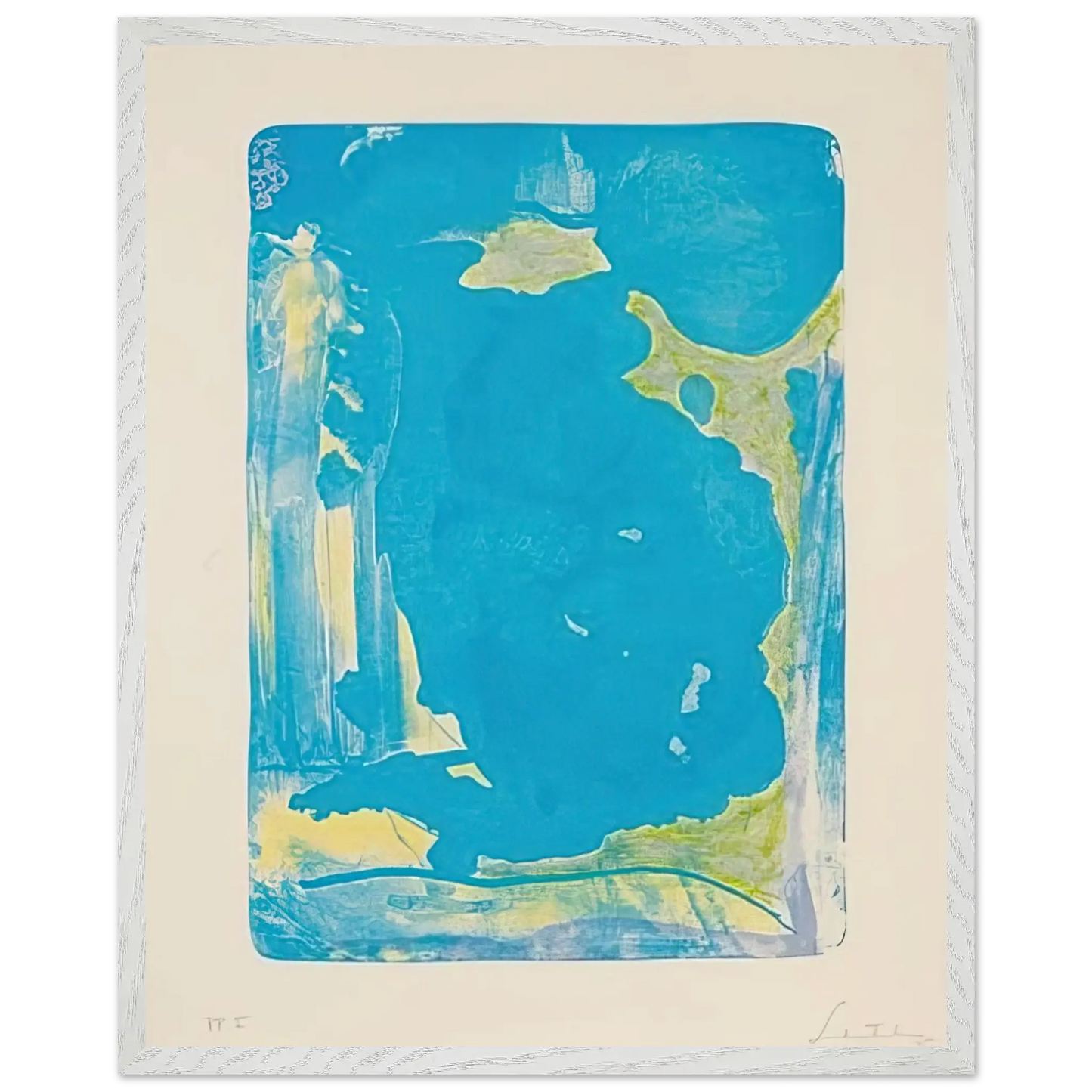 Helen Frankenthaler - Reflections IV - 1995 Wall art - 21x29.7 cm / 8x12" - Premium Wooden Framed Poster With Fine Art Paper - Wood frame