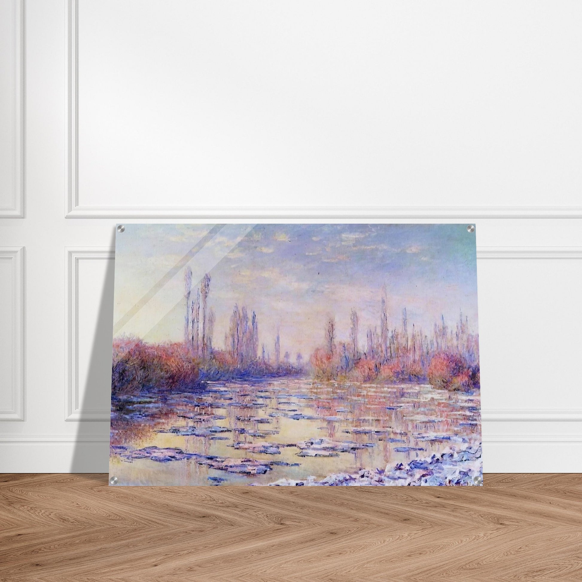 Floating Ice on the Seine - claude monet Acrylic Print - 70x100 cm / 28x40″ inches