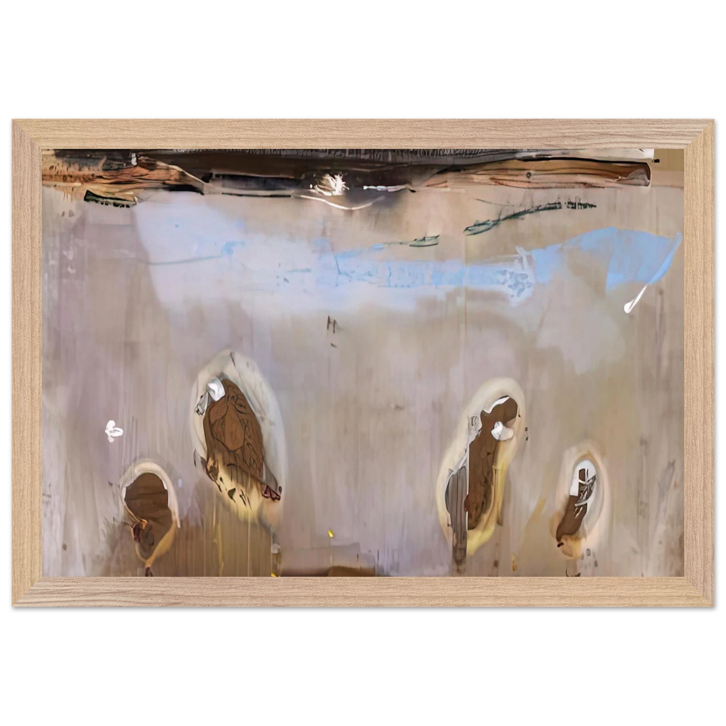 Helen Frankenthaler - Tethys, 1981- Wall Art - 30x40 cm / 12x16 inches - Premium Wooden Framed Poster With Fine Art Paper-canvas - White frame