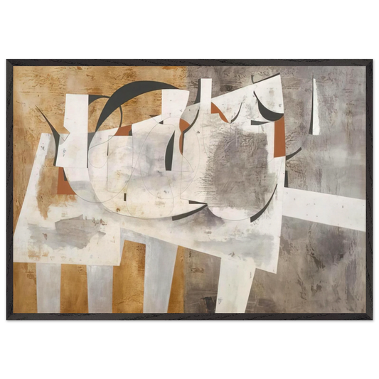 August 1956 Val dOrcia - 1956 - Ben Nicholson 70x100 cm / 28x40 inches Framed Art Print – Black Wooden Frame