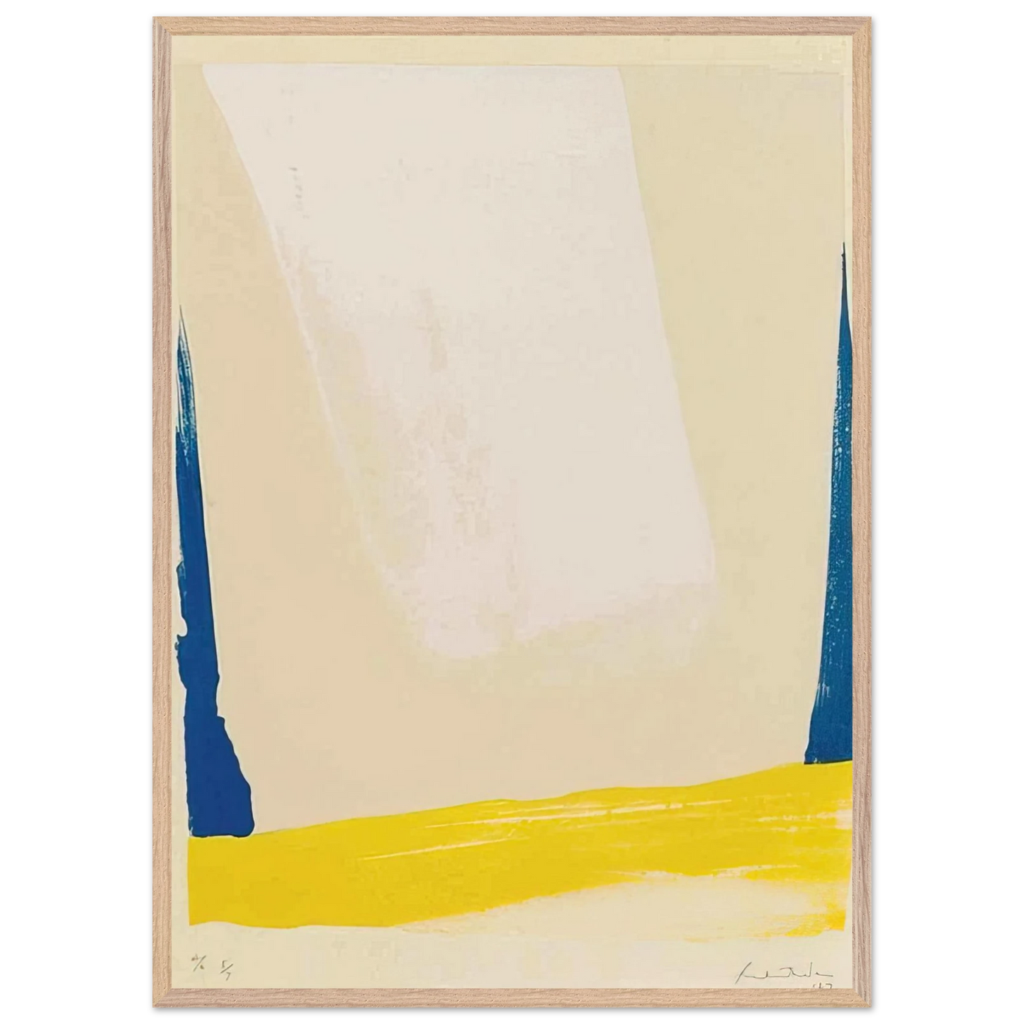 Helen Frankenthaler - White Portal - 1967 Wall art - 28x43  cm / XL (11x17 inches) - Fine Art Poster-canvas - -