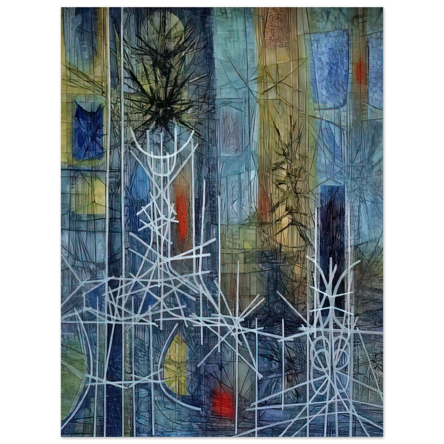 Jimmy Ernst - Recollections and Silence - 1962  75x100 cm / 30x40inches Fine Art Poster