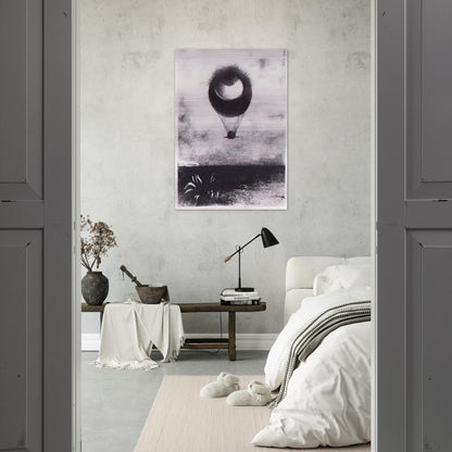 THE EYE LIKE A STRANGE BALLOON GOES TO INFINITY 1882 - Odilon Redon Brushed Aluminum Print - 70x100 cm / 28x40 inches | Odilon Redon Aluminum Print | Odilon Redon Prints