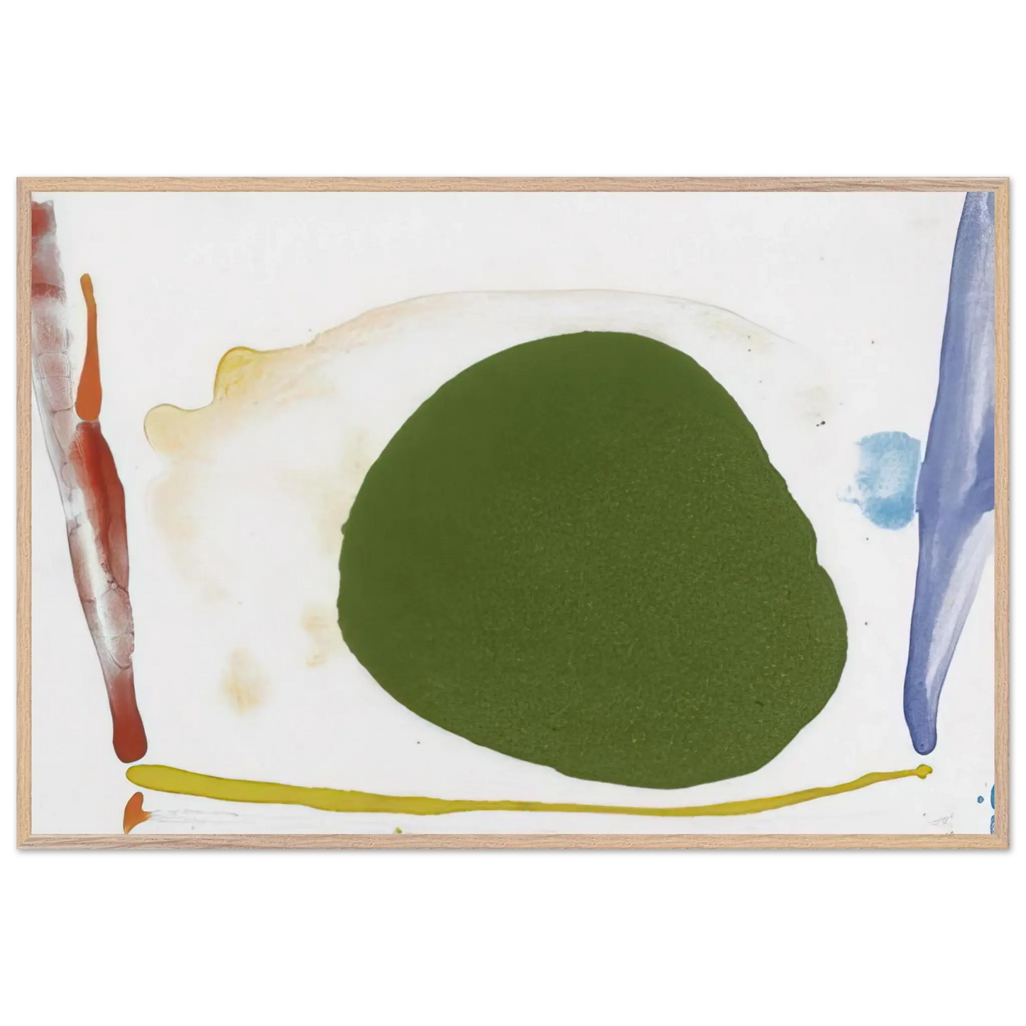 Helen Frankenthaler - Thanksgiving Day - 1973 Wall art - 30x40 cm / 12x16 Inches - Premium Wooden Framed Poster With Fine Art Paper - White frame