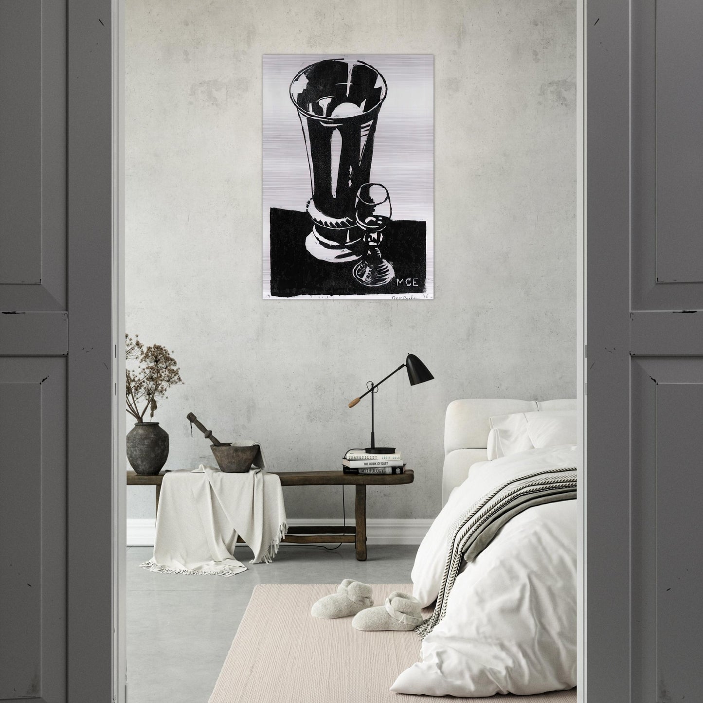 STILL LIFE 1917 - MC Escher Brushed Aluminum Print - 70x100 cm / 28x40 inches | MC Escher Aluminum Print | MC Escher Prints