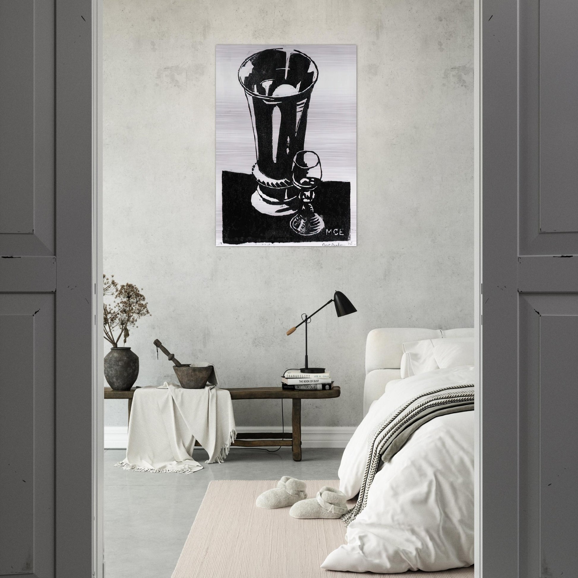 STILL LIFE 1917 - MC Escher Brushed Aluminum Print - 70x100 cm / 28x40 inches | MC Escher Aluminum Print | MC Escher Prints