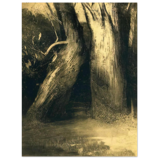 Odilon Redon - TWO TREES 1875  75x100 cm / 30x40inches Fine Art Poster