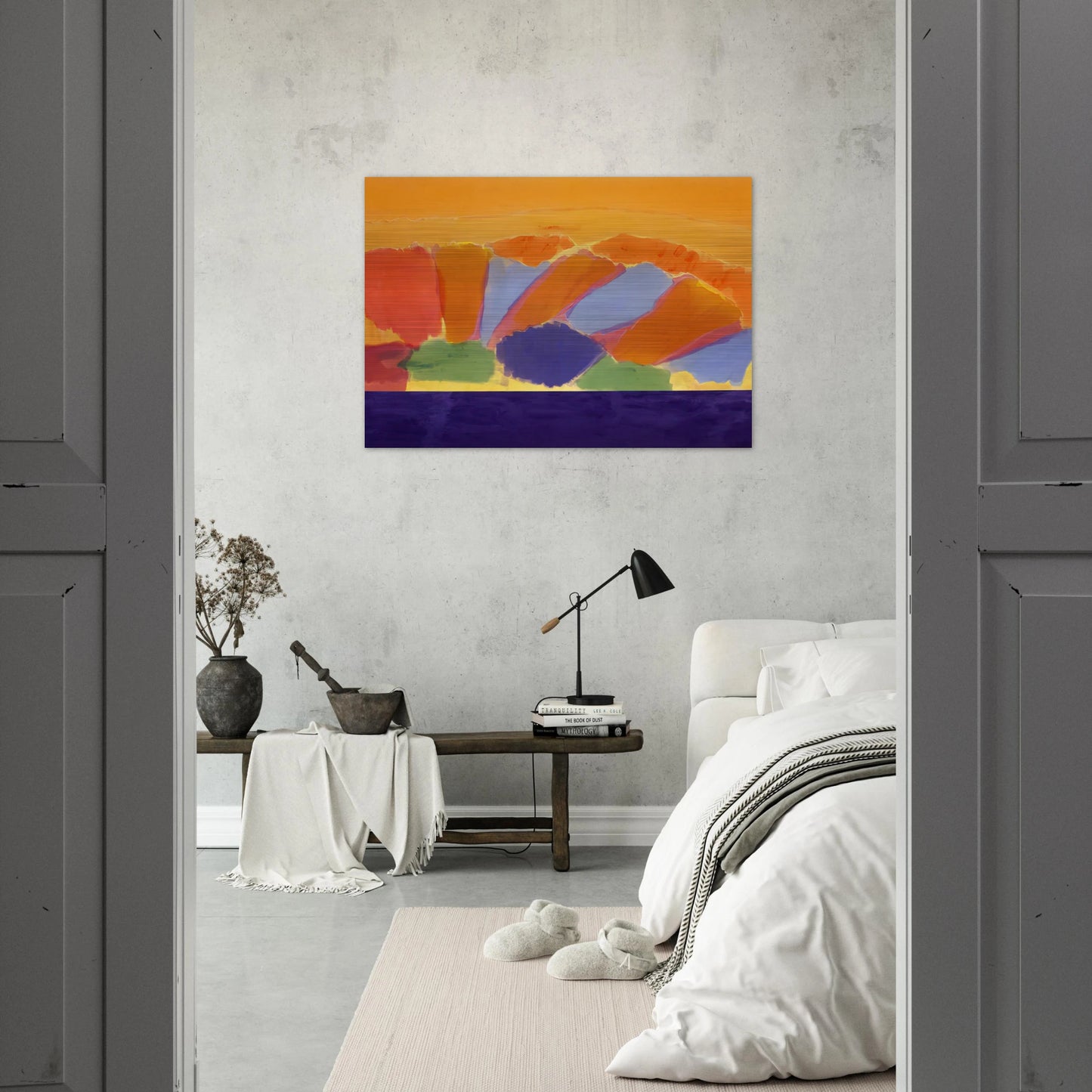 Uriel - 1978 - Ronnie Landfield Brushed Aluminum Print - 70x100 cm / 28x40 inches | Ronnie Landfield Aluminum Print | Ronnie Landfield Prints