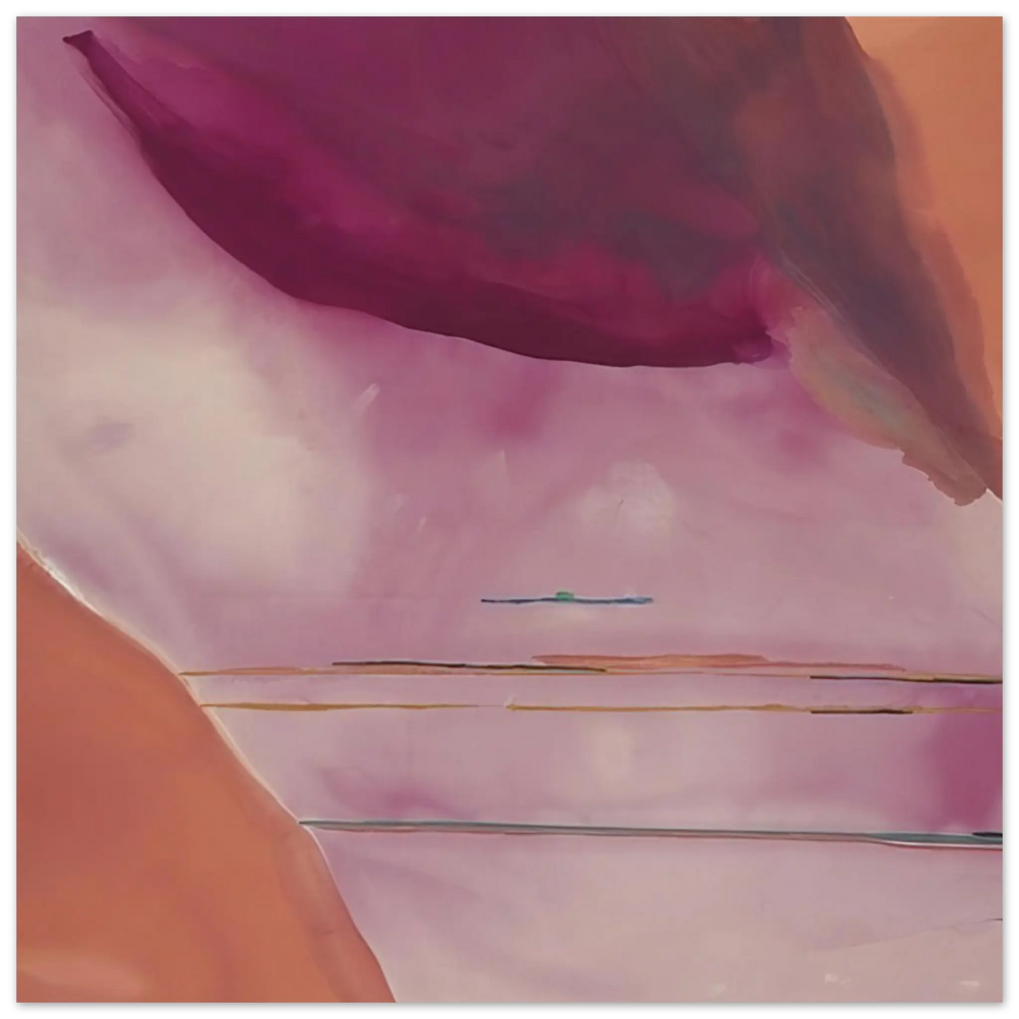 Helen Frankenthaler - Pendulum - 1972 Wall art - 27x35 cm / 11x14 Inches - Premium Wooden Framed Poster With Fine Art Paper - Wood frame