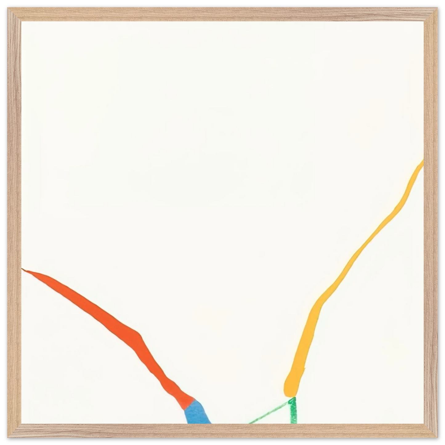 Helen Frankenthaler - What Red Lines Can Do - 1970 Wall art - 40x40 cm / 16x16 inches - Premium Wooden Framed Poster With Fine Art Paper-canvas - White frame