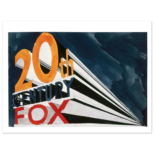 Edward Ruscha - 20TH CENTURY FOX 1962  75x100 cm / 30x40inches Fine Art Poster