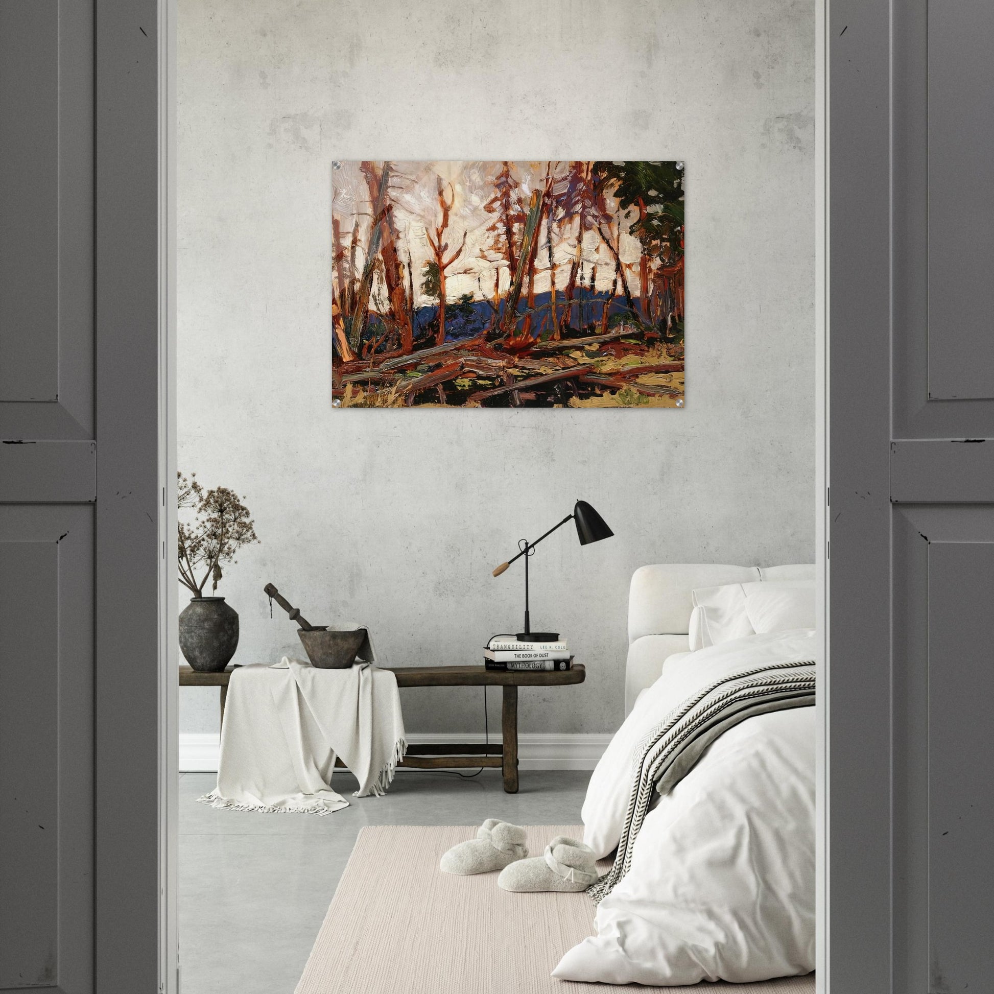 BURNT COUNTRY EVENING SKETCH FOR BURNT LAND 1914 - Tom Thomson Acrylic Print - 70x100 cm / 28x40″ inches
