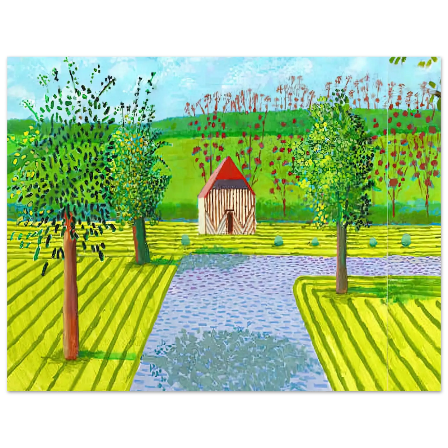 David Hockney - David Hockney Wall art - 40x50 cm / 16x20 Inches - Premium Wooden Framed Poster With Fine Art Paper - Black frame