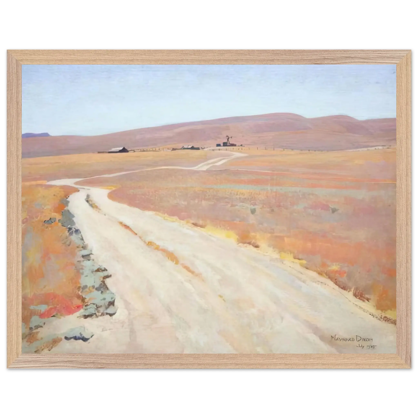 Maynard Dixon - ABANDONED RANCH 1935 Wall art - 15x20 cm / 6x8 Inches - Fine Art Poster - -