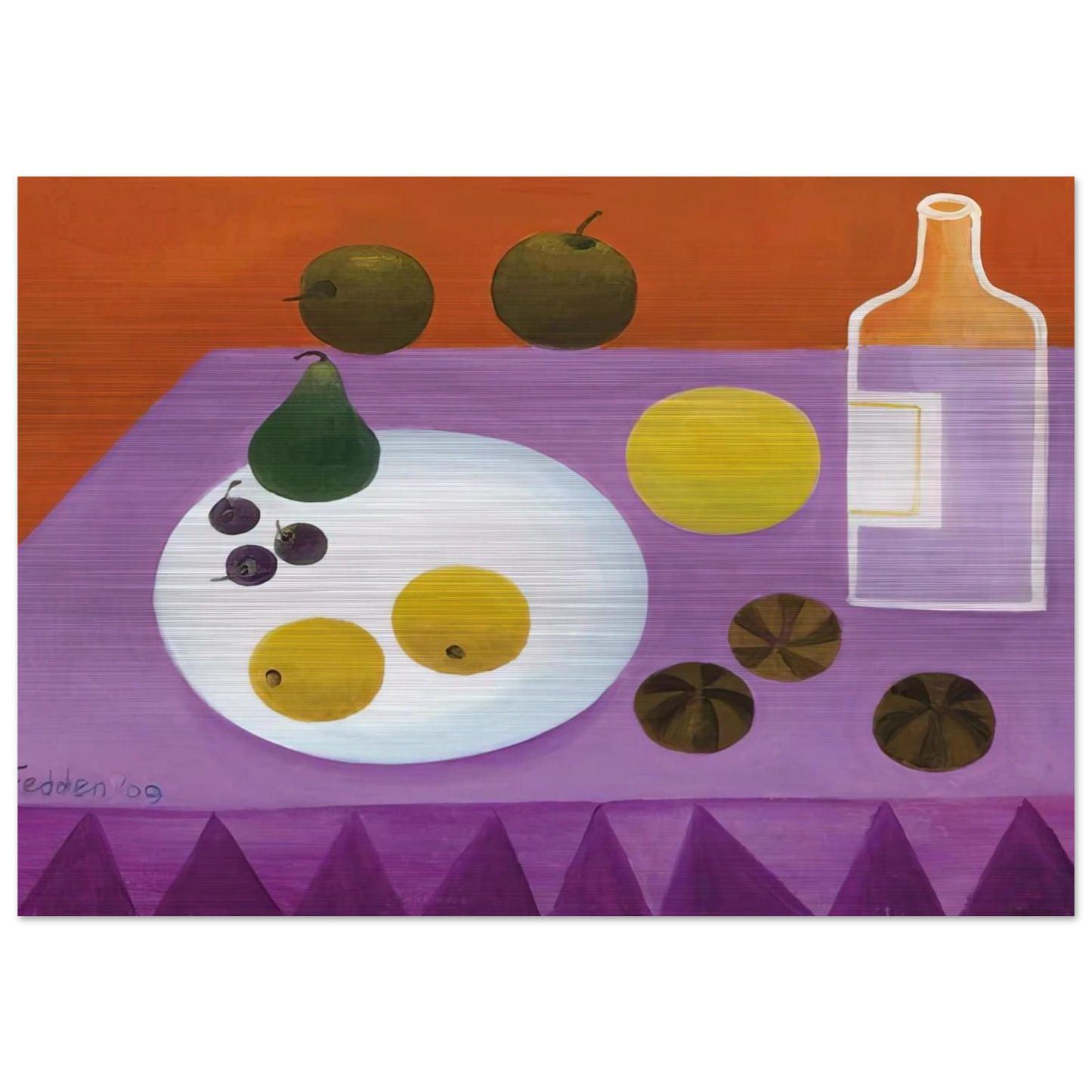 Fruit - 2009 - Mary Fedden Brushed Aluminum Print - 70x100 cm / 28x40 inches | Mary Fedden Aluminum Print | Mary Fedden Prints