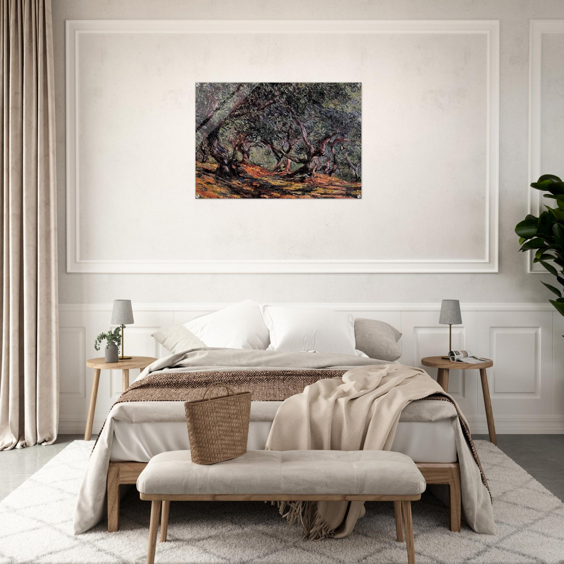 Olive Trees in Bordigher - claude monet Acrylic Print - 70x100 cm / 28x40″ inches | claude monet Wall Art | claude monet Prints