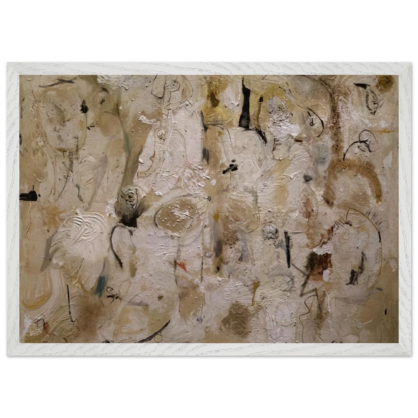 Helen Frankenthaler - Painted on 21st Street - 1951 Wall art - 45x60 cm / 18x24 inches - Premium Wooden Framed Poster With Fine Art Paper-canvas - Black frame