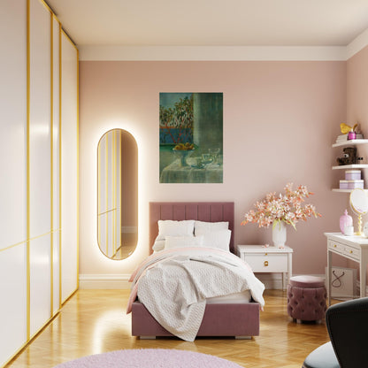 STILL LIFE BY A WINDOW - Salvador Dali Brushed Aluminum Print - 70x100 cm / 28x40 inches | Salvador Dali Aluminum Print | Salvador Dali Prints