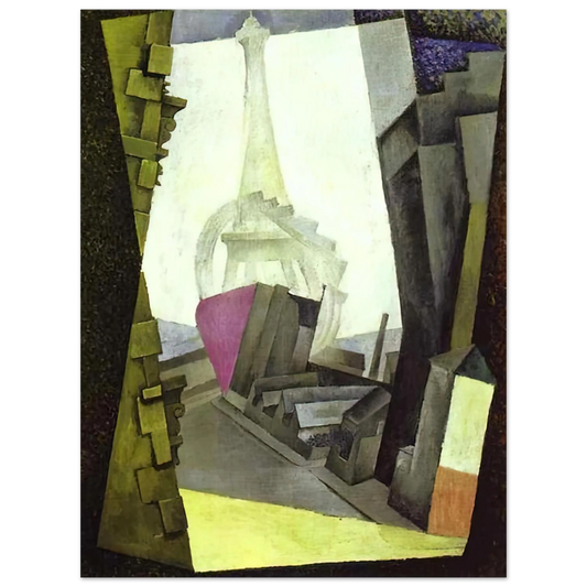 Diego Rivera - LA TOUR EIFFEL 1914  75x100 cm / 30x40inches Fine Art Poster