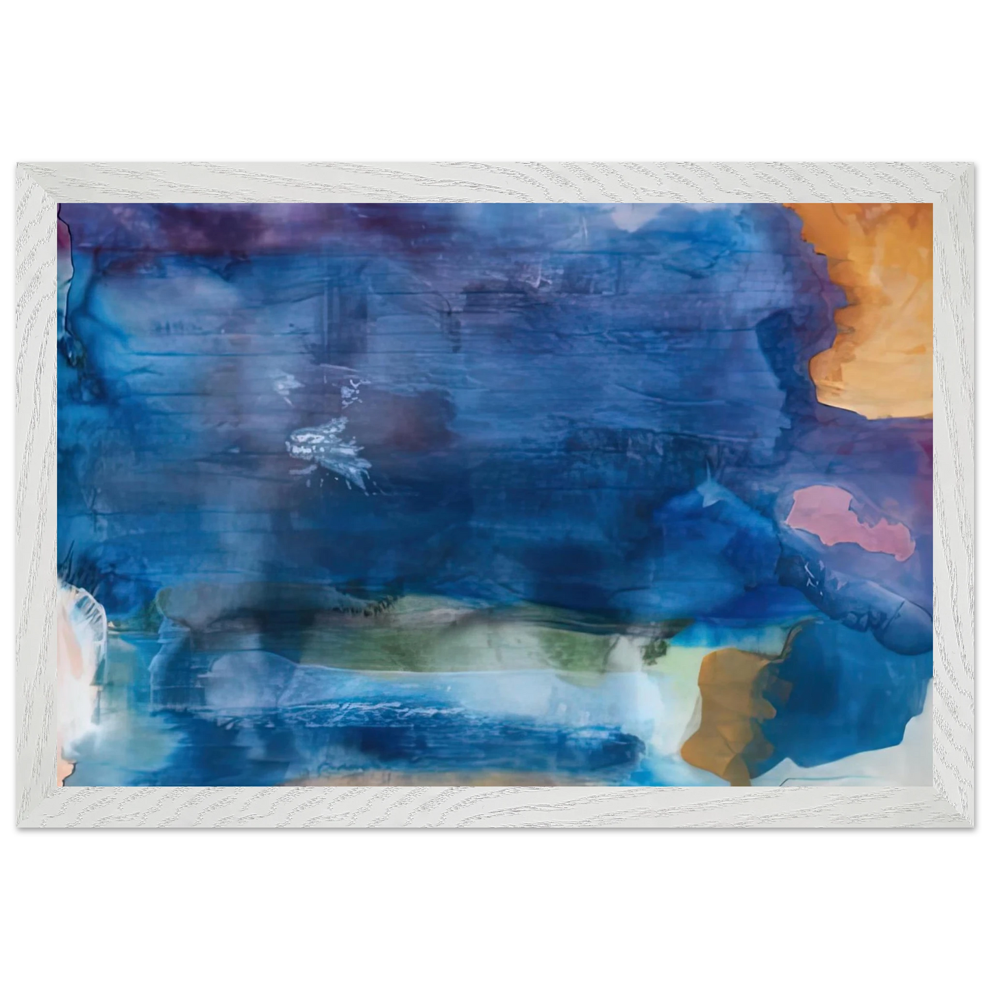 Helen Frankenthaler - Riverhead, 1963-64- Wall Art - 60x80 cm / 24x32 inches - Premium Wooden Framed Poster With Fine Art Paper-canvas - Black frame