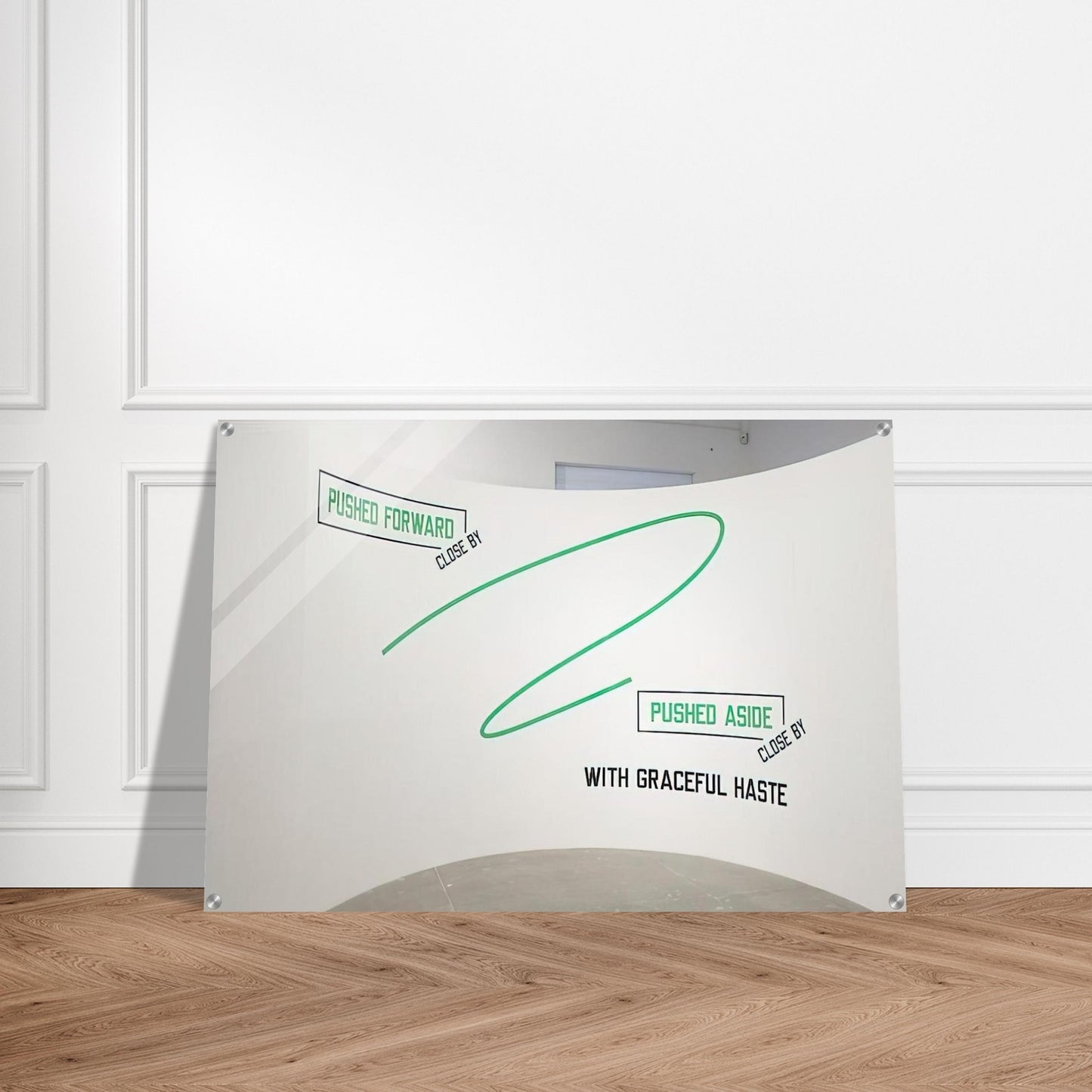 Pushed Forward... - 2009 - Lawrence Weiner Acrylic Print - 70x100 cm / 28x40″ inches