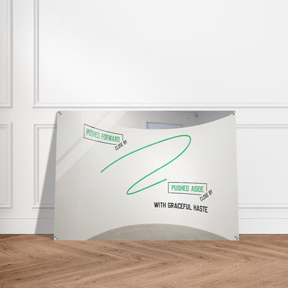 Pushed Forward... - 2009 - Lawrence Weiner Acrylic Print - 70x100 cm / 28x40″ inches