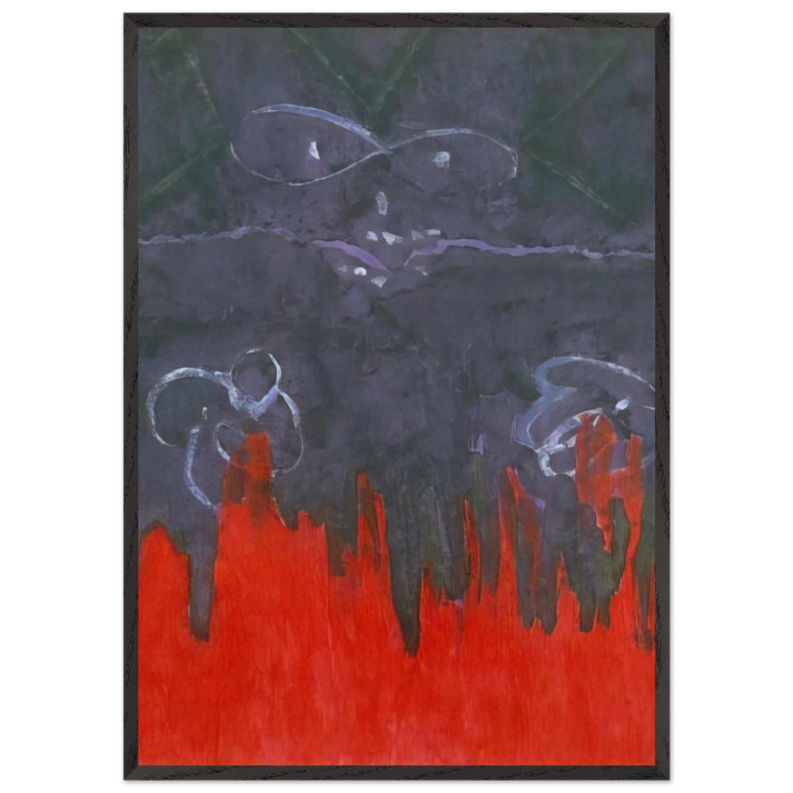 Infinity Field Torino Series 1 - 1986 - Theodoros Stamos 70x100 cm / 28x40 inches Framed Art Print – Black Wooden Frame