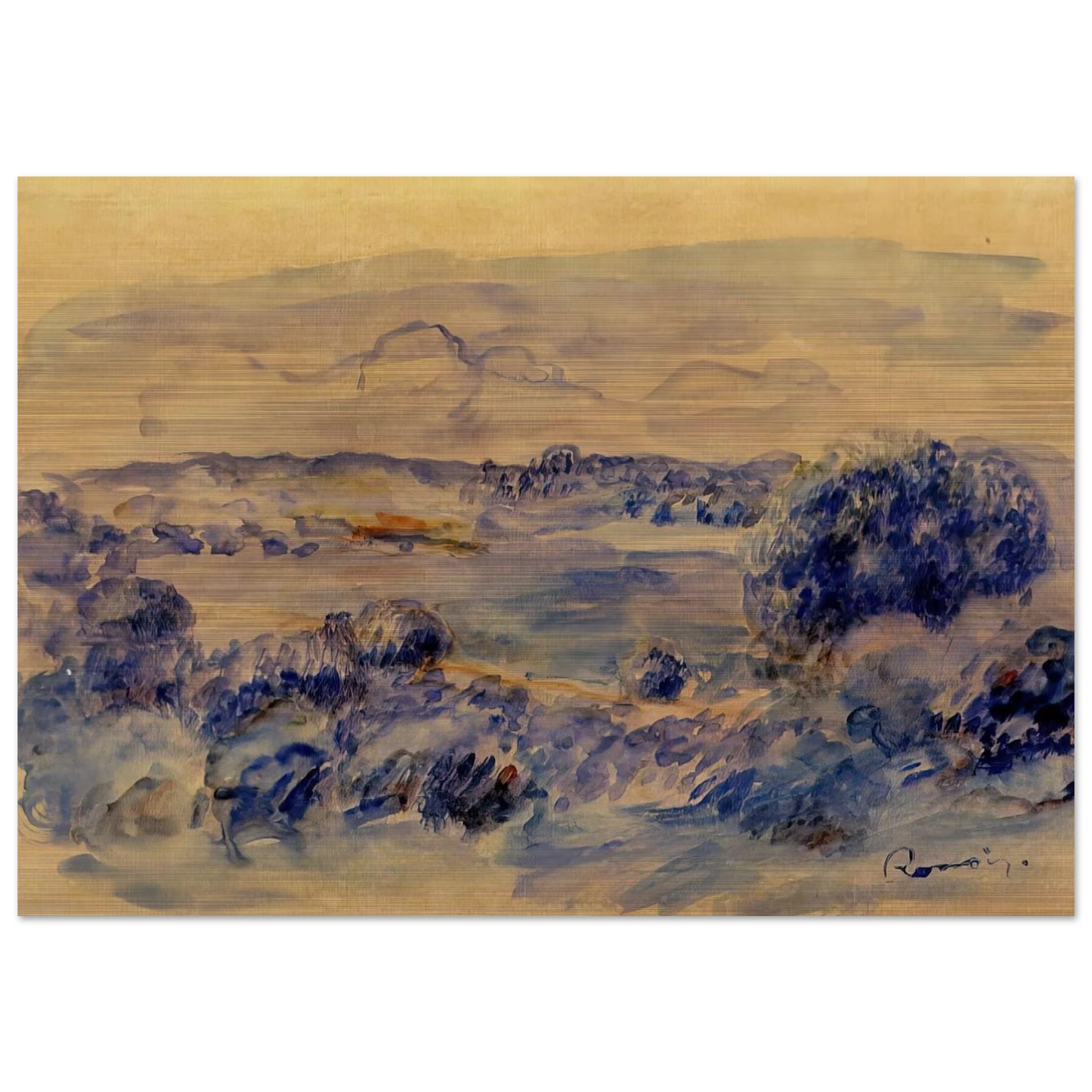 Guernsey Landscape - Pierre-Auguste Renoir Brushed Aluminum Print - 70x100 cm / 28x40 inches | Pierre-Auguste Renoir Aluminum Print | Pierre-Auguste Renoir Prints