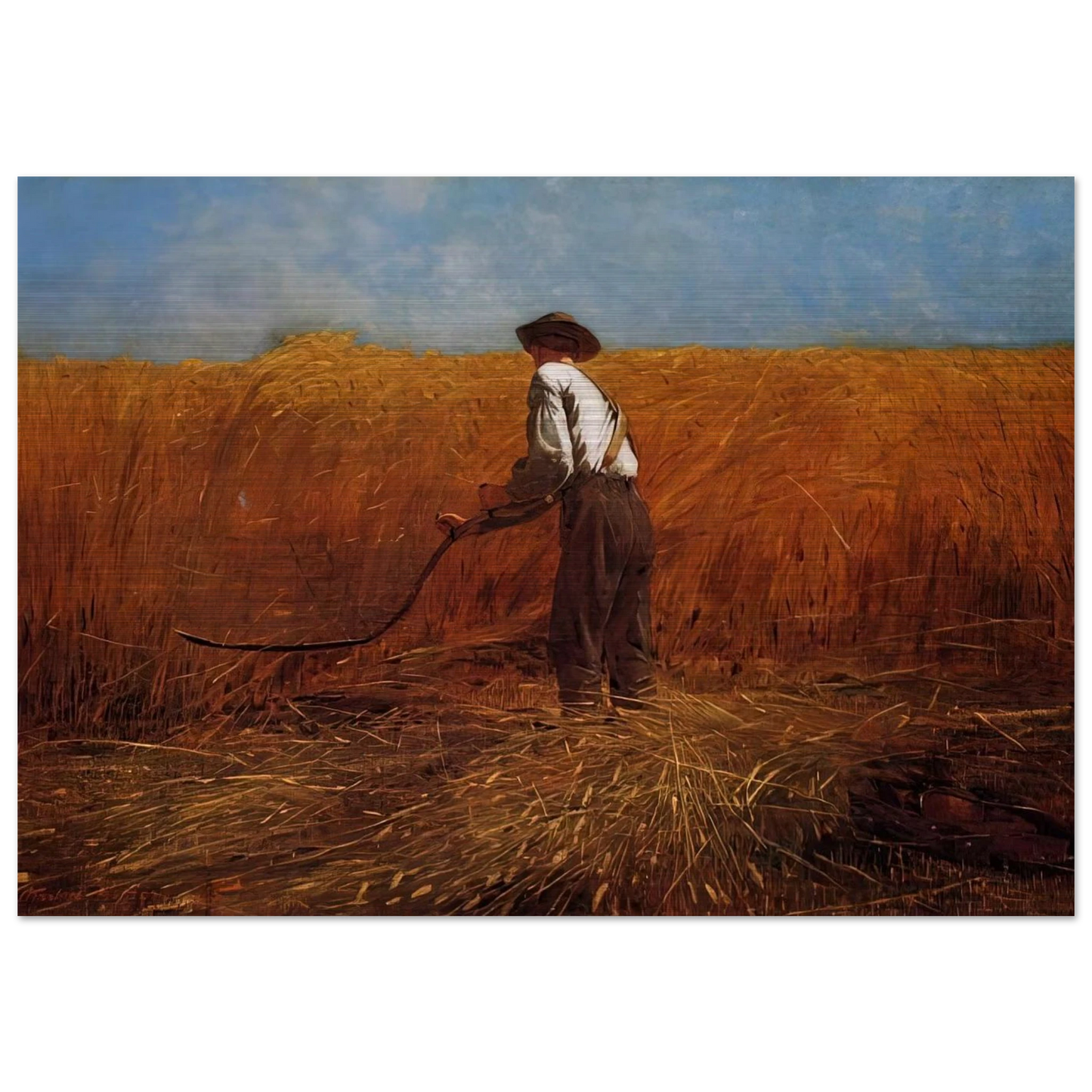 THE VETERAN IN A NEW FIELD - Winslow Homer Brushed Aluminum Print - 70x100 cm / 28x40 inches | Winslow Homer Aluminum Print | Winslow Homer Prints