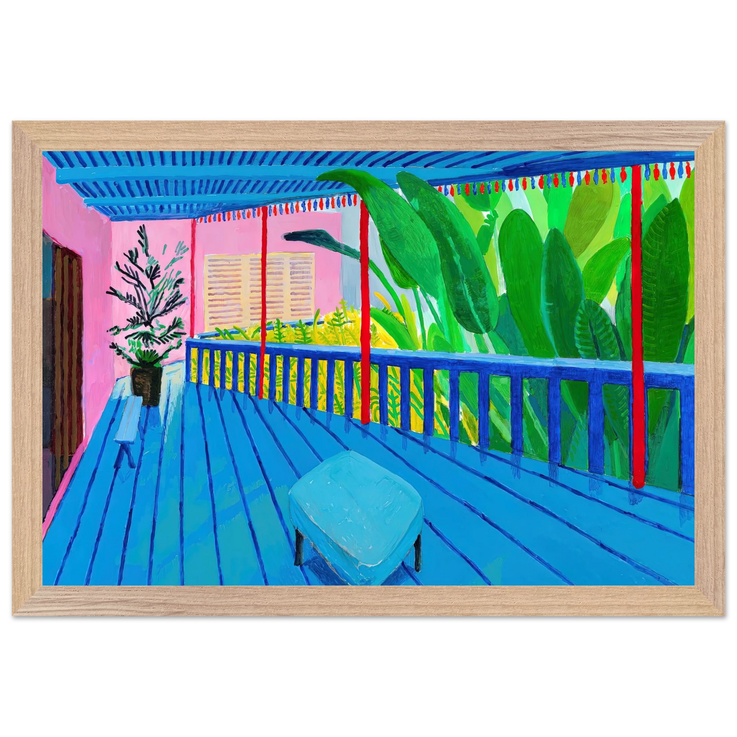David Hockney - David Hockney Wall art - 21x29.7 cm / 8x12" - Premium Wooden Framed Poster With Fine Art Paper-canvas - Wood frame