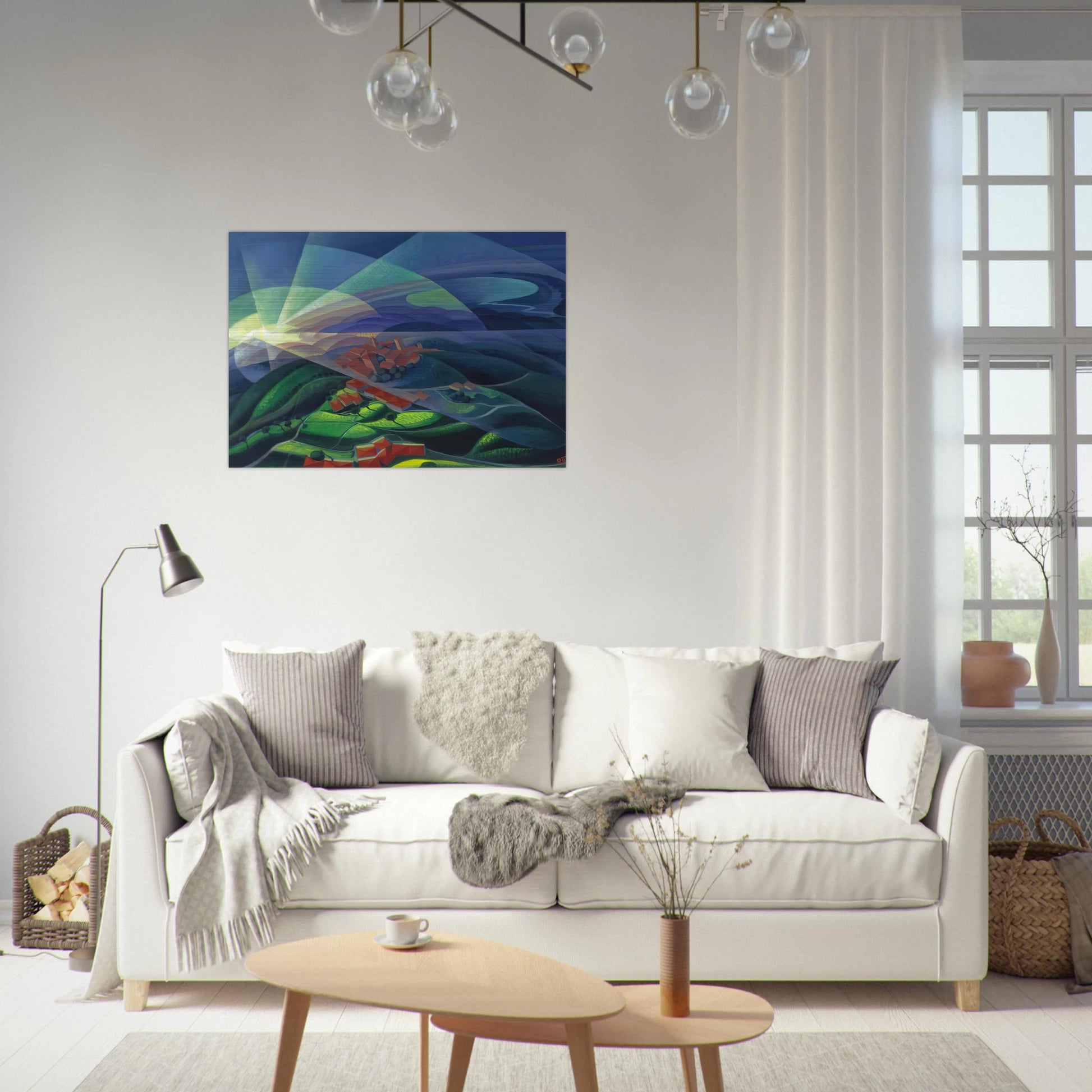 Aurora Volando - 1933 - Gerardo Dottori Brushed Aluminum Print - 70x100 cm / 28x40 inches | Gerardo Dottori Aluminum Print | Gerardo Dottori Prints