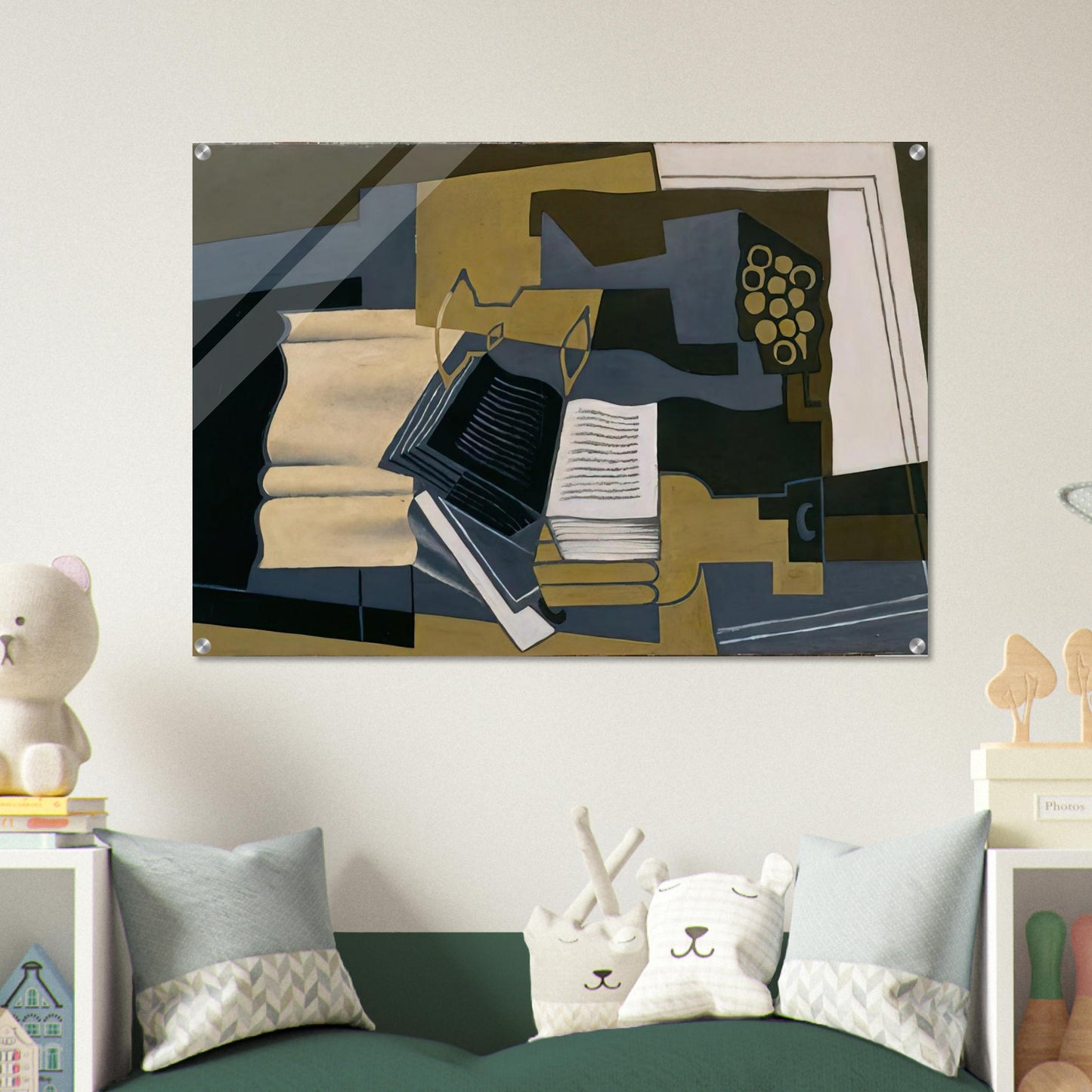 CARAFE AND BOOK 1920 - Juan Gris Acrylic Print - 70x100 cm / 28x40″ inches