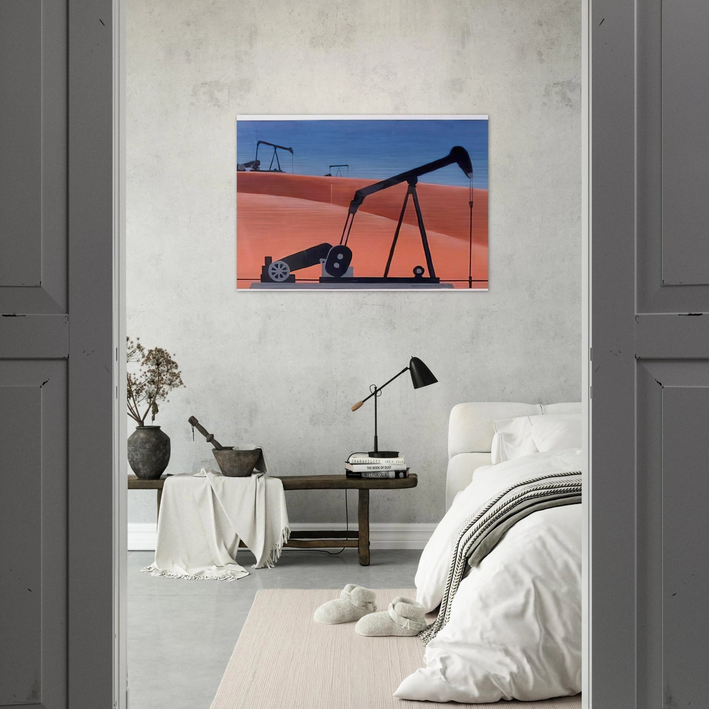 Oil Well - 1979 - Clarence Holbrook Carter Brushed Aluminum Print - 70x100 cm / 28x40 inches | Clarence Holbrook Carter Aluminum Print | Clarence Holbrook Carter Prints