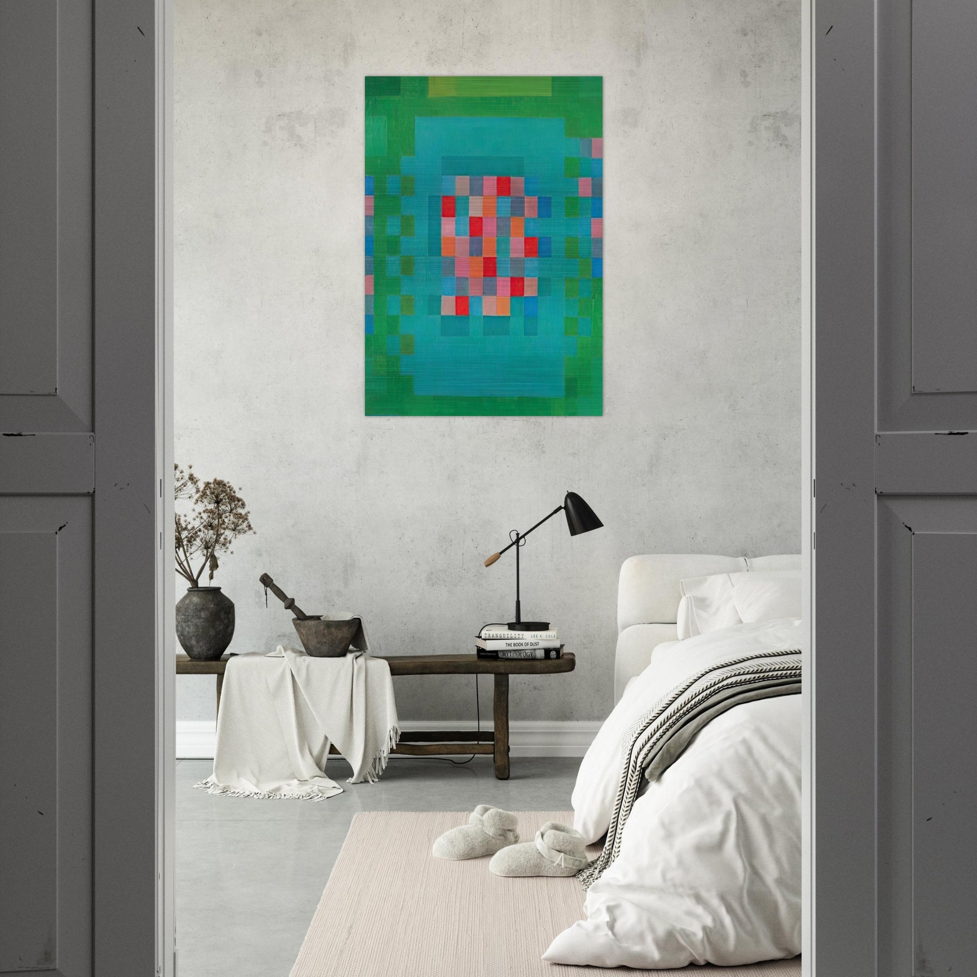 Happy Island - 1965 - Johannes Itten Brushed Aluminum Print - 70x100 cm / 28x40 inches | Johannes Itten Aluminum Print | Johannes Itten Prints