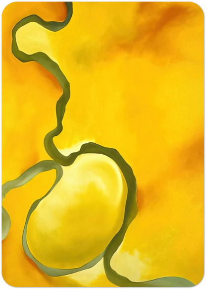 Green, Yellow and Orange By Georgia O'Keeffe Pack of 10 Post Cards | Georgia O'Keeffe Post Cards | A6 (10.5 x 14.8 cm) - 4.1 x 5.8 inches