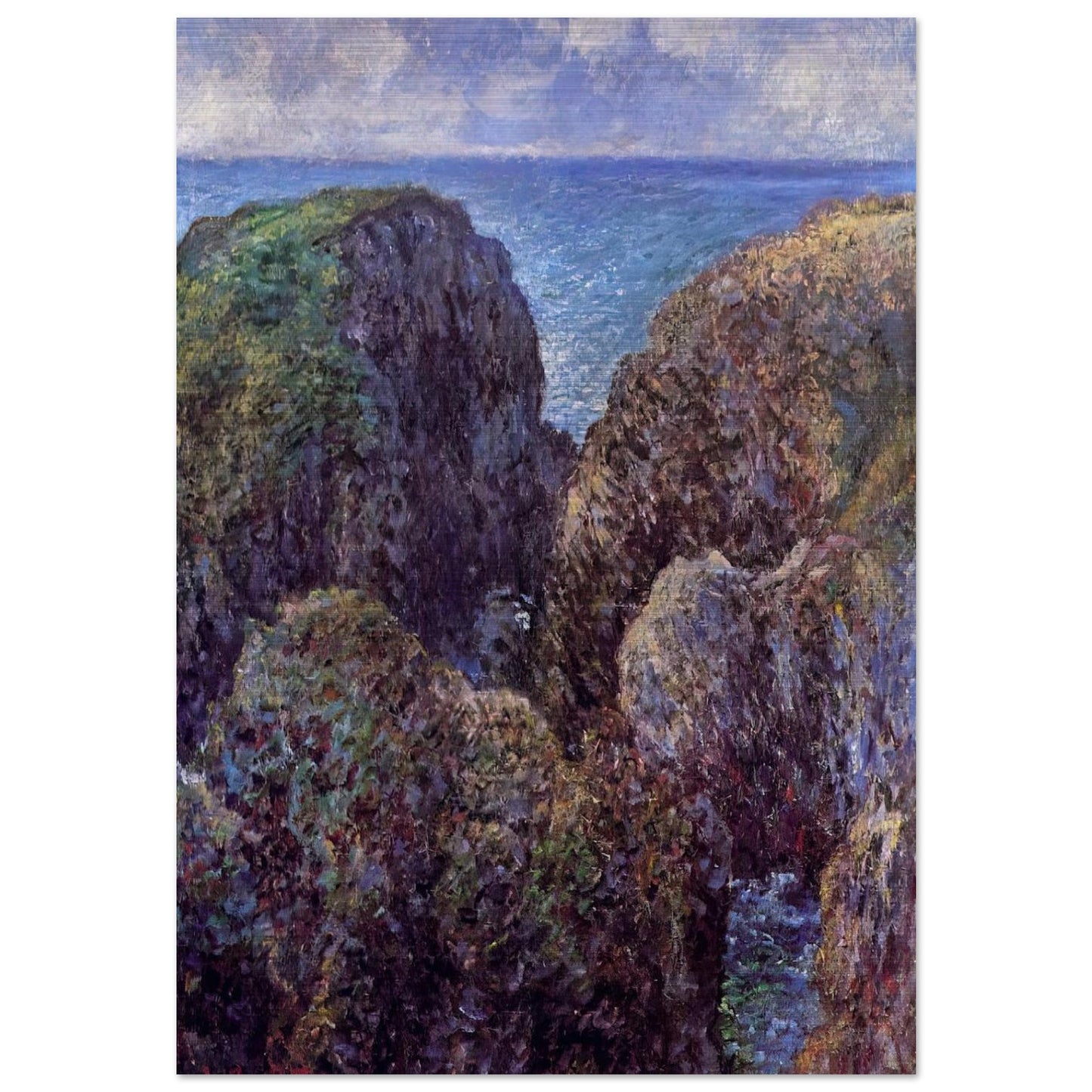 Group of Rocks at Port-Goulphar - claude monet Brushed Aluminum Print - 70x100 cm / 28x40 inches | claude monet Aluminum Print | claude monet Prints