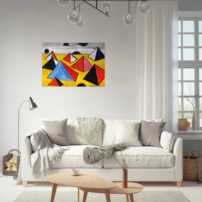 PYRAMIDS 1975 - Alexander Calder Brushed Aluminum Print - 70x100 cm / 28x40 inches | Alexander Calder Aluminum Print | Alexander Calder Prints