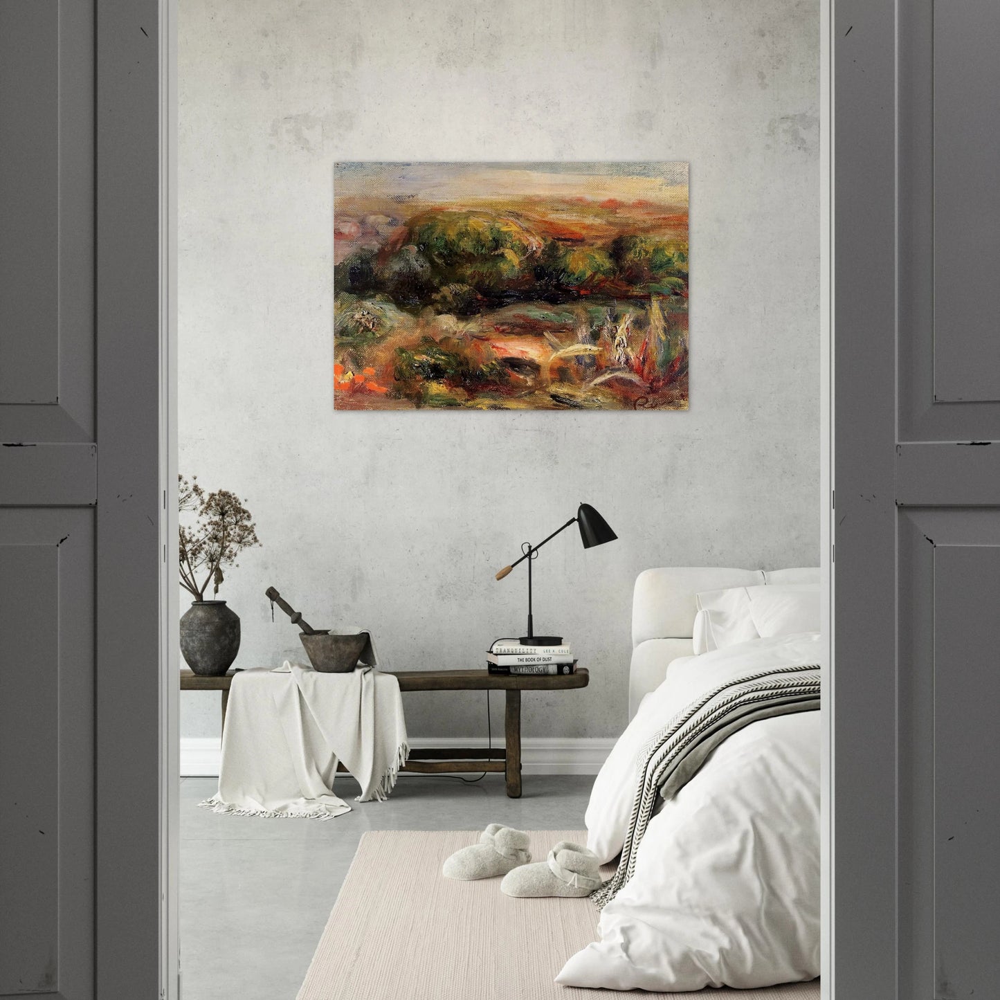Landscape Near Cagnes - Pierre-Auguste Renoir Brushed Aluminum Print - 70x100 cm / 28x40 inches | Pierre-Auguste Renoir Aluminum Print | Pierre-Auguste Renoir Prints